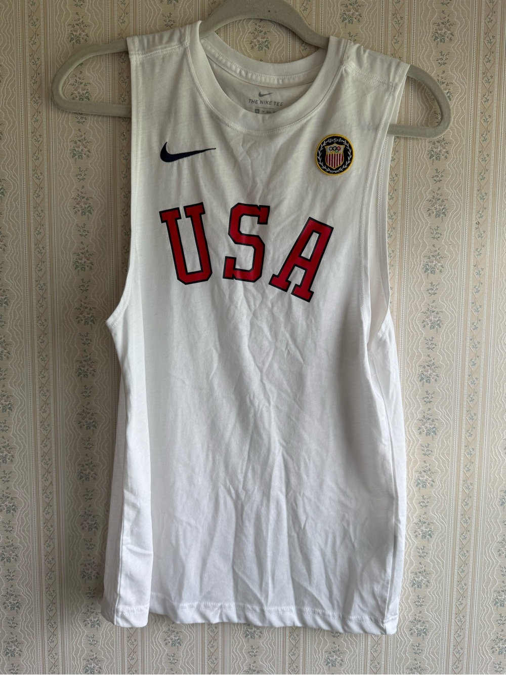 Nike Team USA tank top woman’s size XS WHITE
